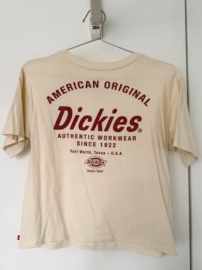 Dickies Cream Graphic Logo Tee